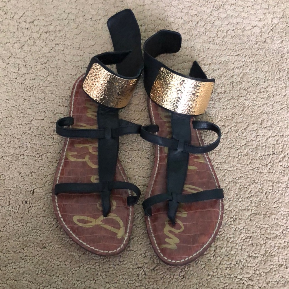 Sam Edelman Genette Gold Plate Gladiator Sandals